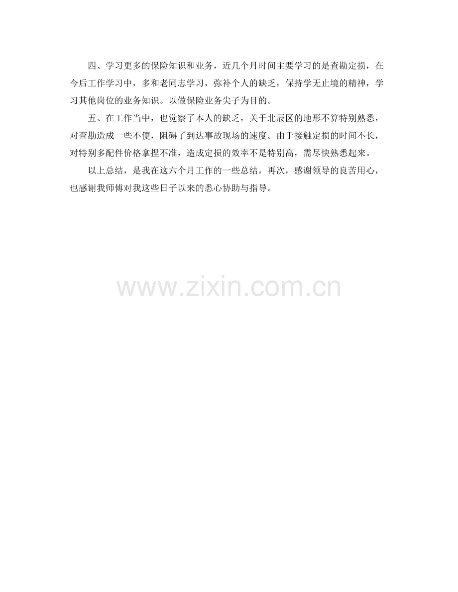 车险业务员的个人工作参考总结范文.docx_第2页