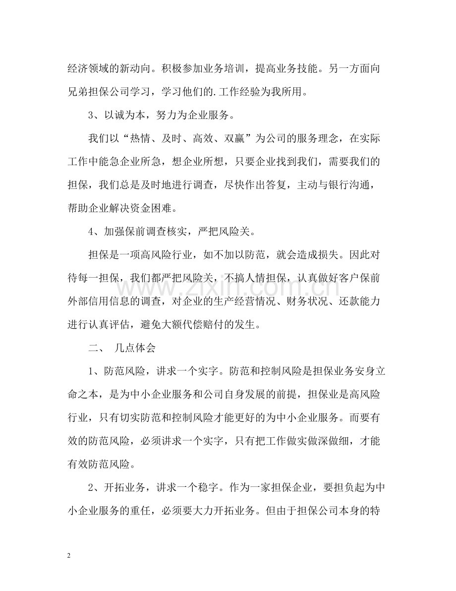 担保公司的年度工作总结.docx_第2页