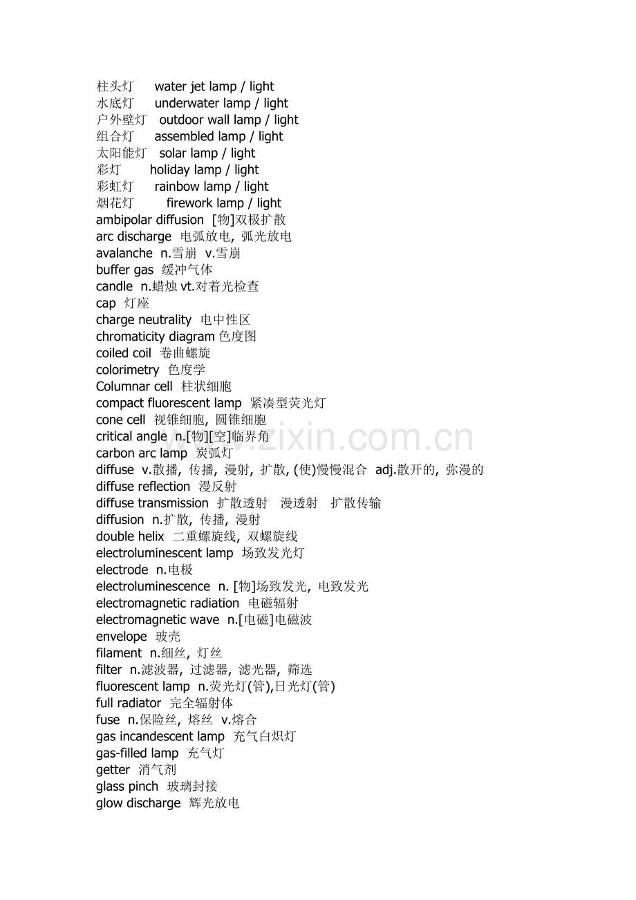 灯饰英语大全.doc_第2页
