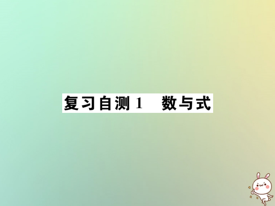九年级数学下册 复习自测1 数与式习题课件 (新版)新人教版 课件.ppt_第1页