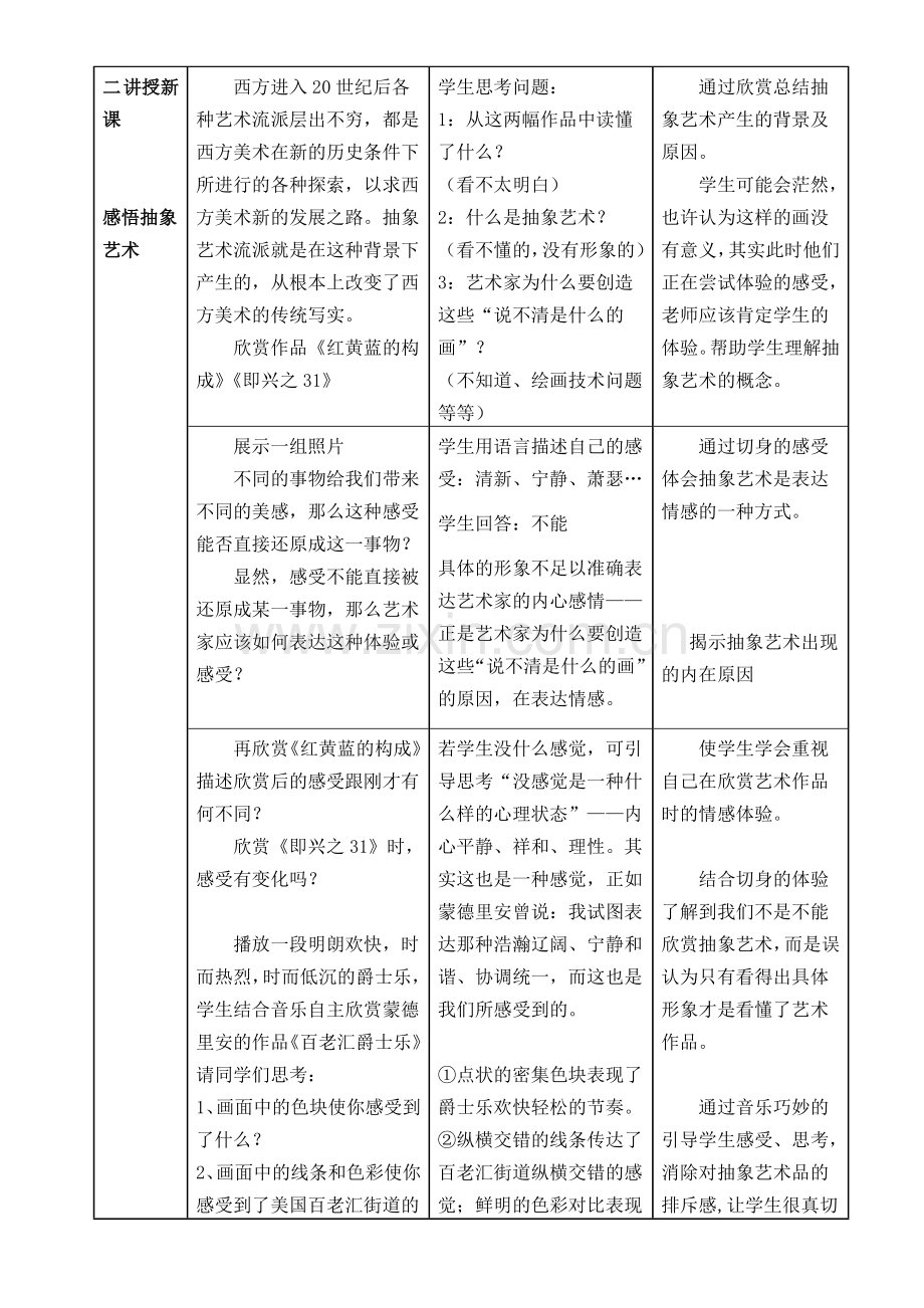 《走进抽象艺术》教学设计方案.doc_第2页