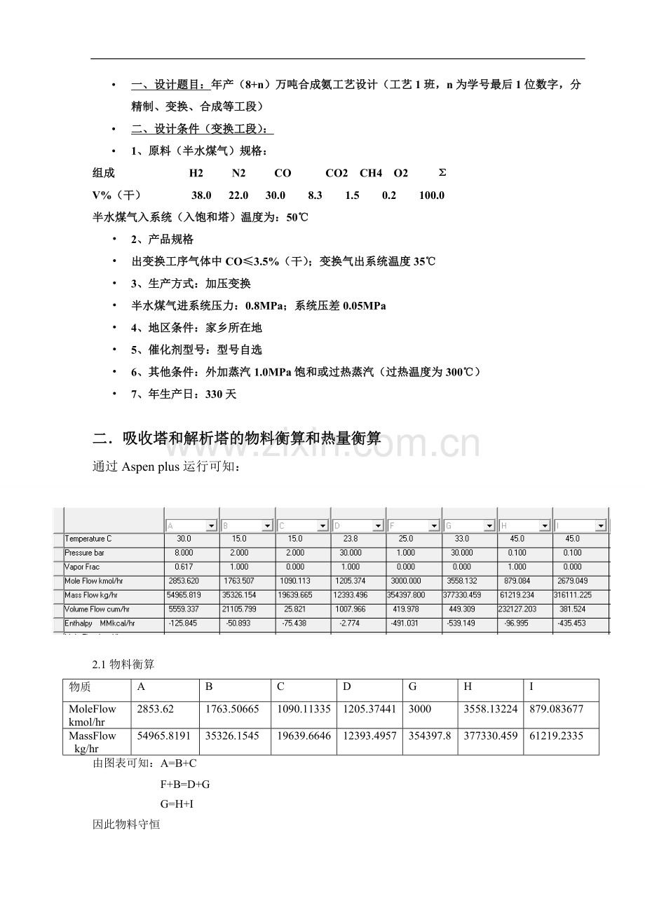 合成氨脱碳工段工艺设计.doc_第1页
