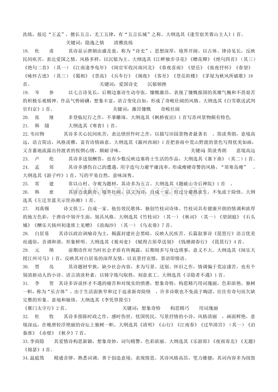 新大纲180首必背作品诗人风格简介02141.doc_第2页