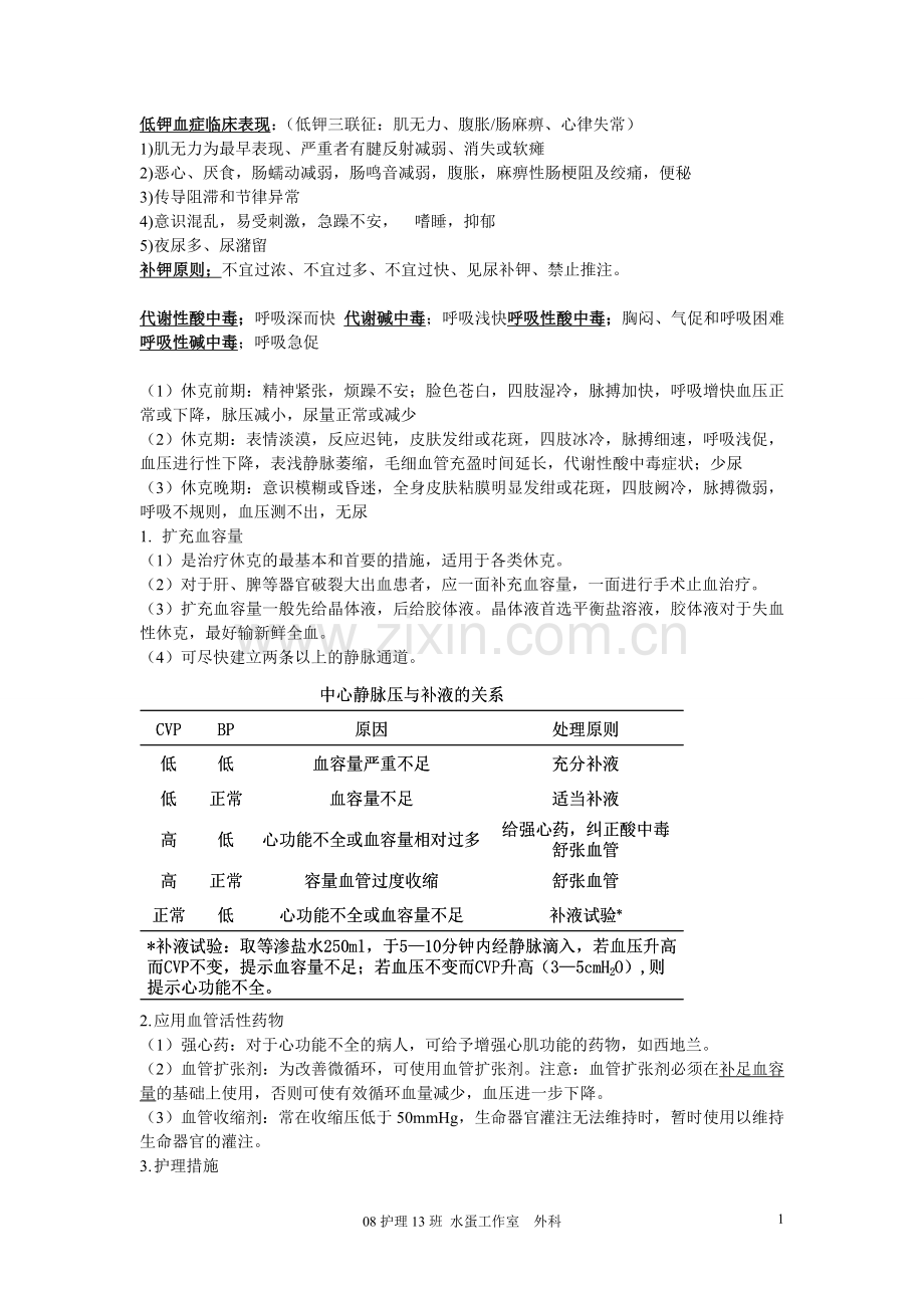 外科护理学习(整理版).doc_第1页