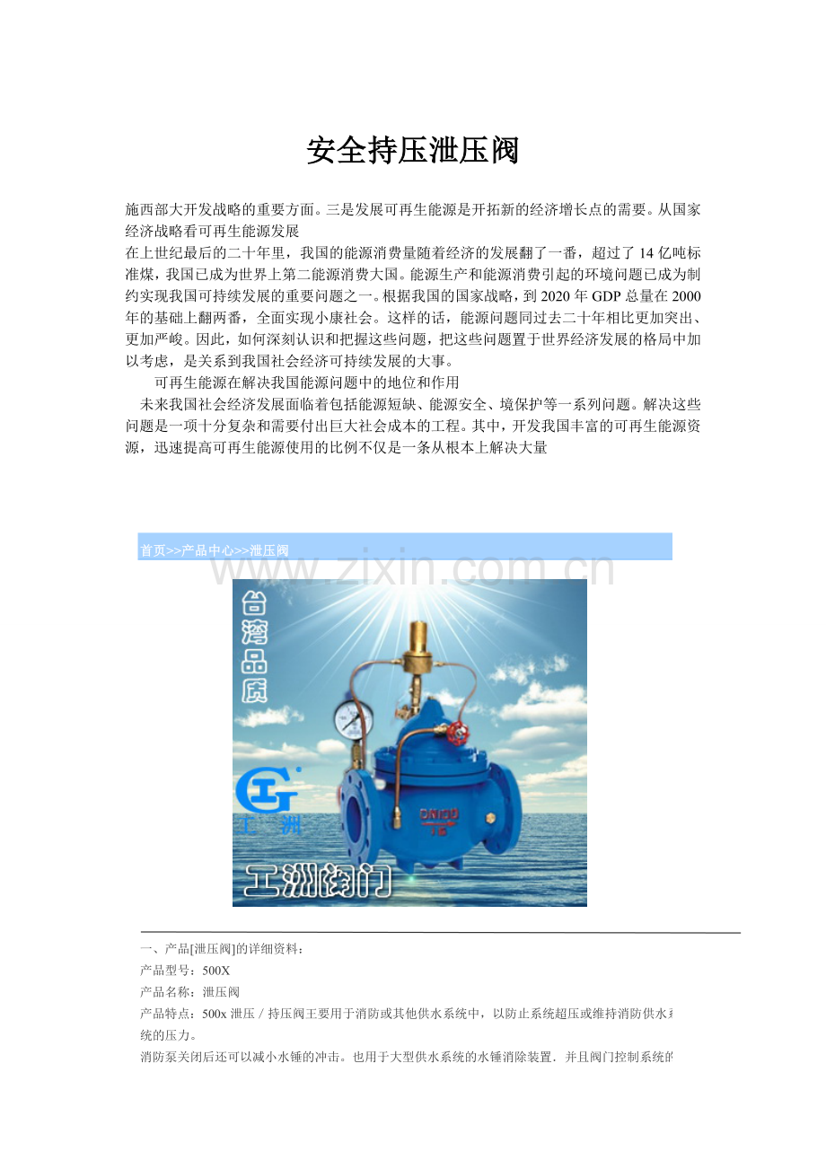 安全持压泄压阀.doc_第1页