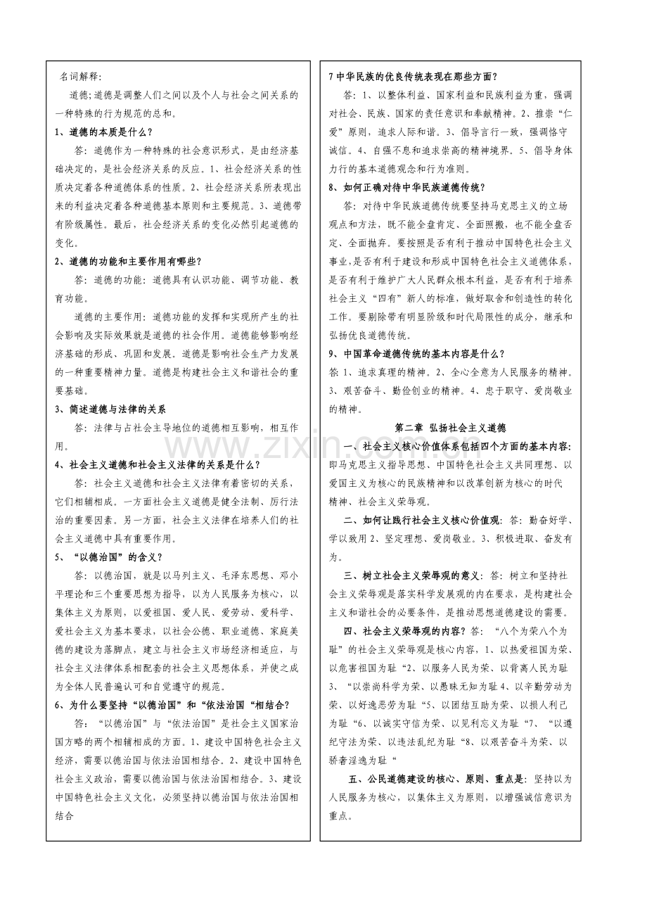 职业道德及法律常识.doc_第1页