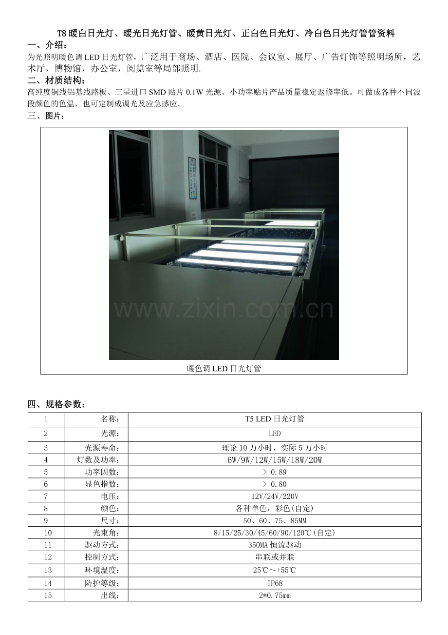 暖色调LED日光灯.docx_第1页