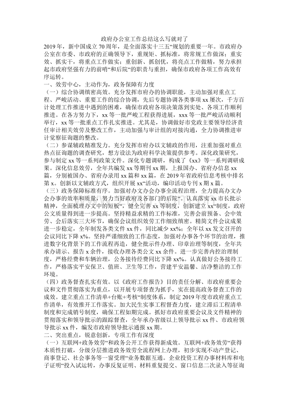 政府办公室工作总结这么写就对了.docx_第1页