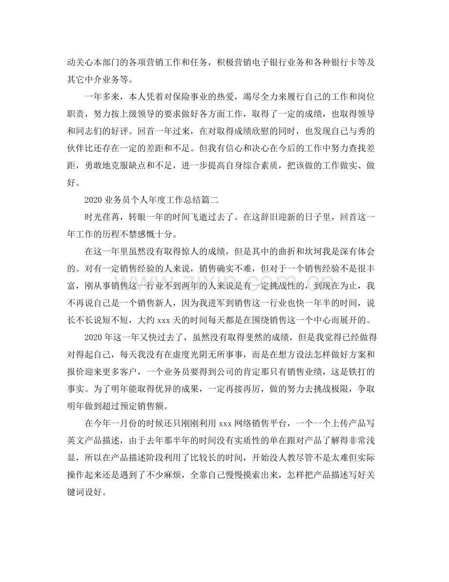 业务员个人年度工作总结.docx_第2页