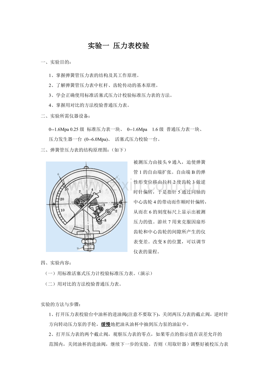 实验一 压力表校验.doc_第1页