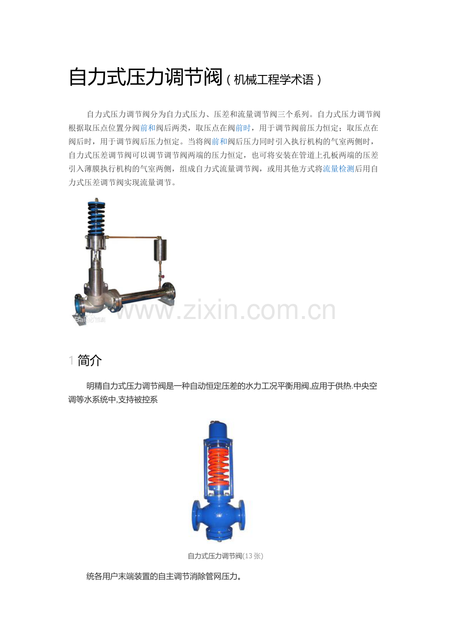 自力式压力调节阀.docx_第1页