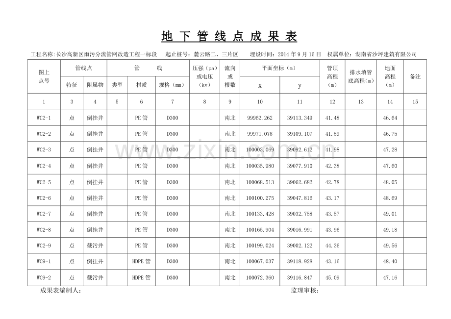 地 下 管 线 点 成 果 表3.doc_第2页