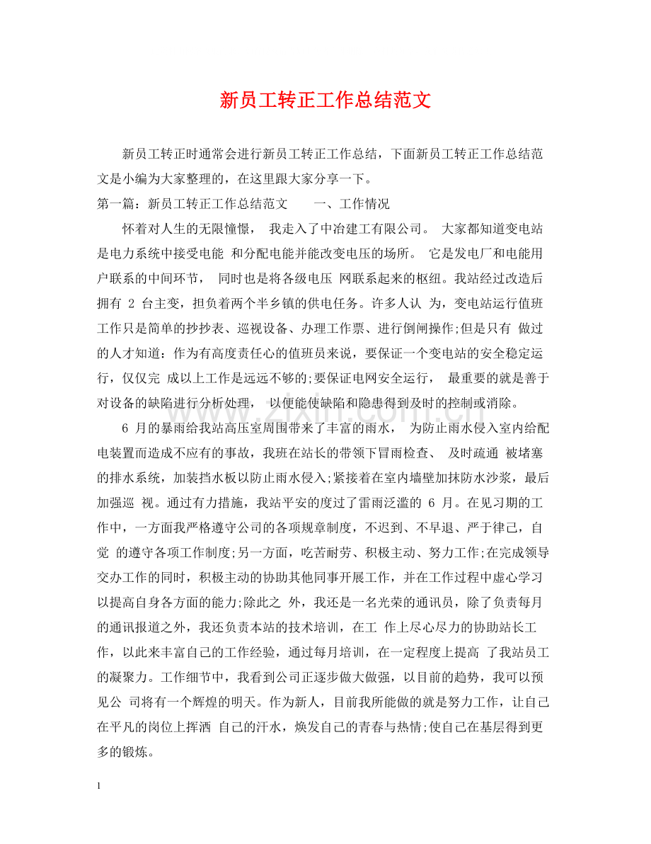 新员工转正工作总结范文2.docx_第1页