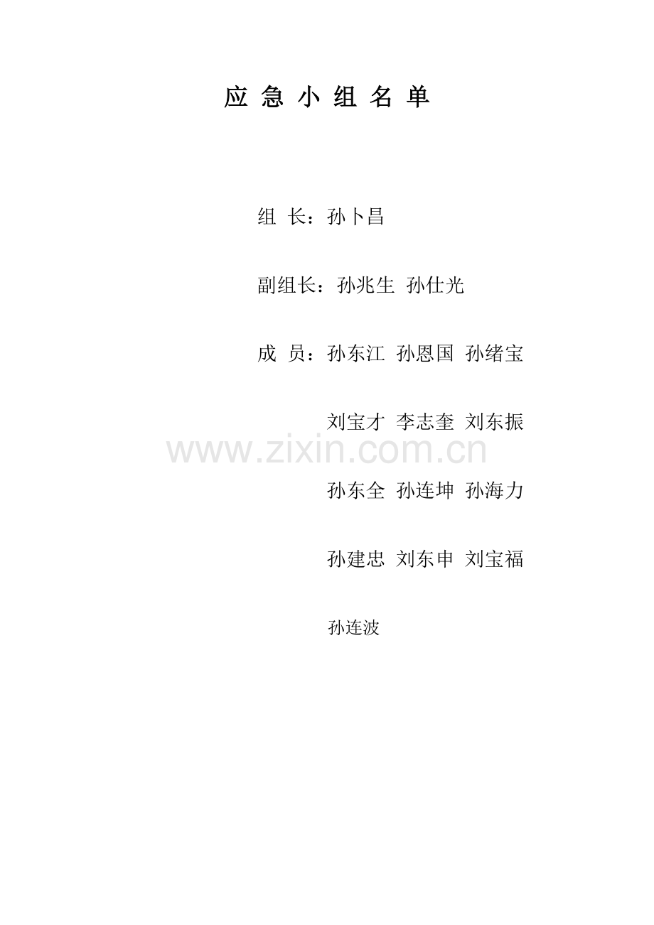 应 急 小 组 名 单.doc_第1页