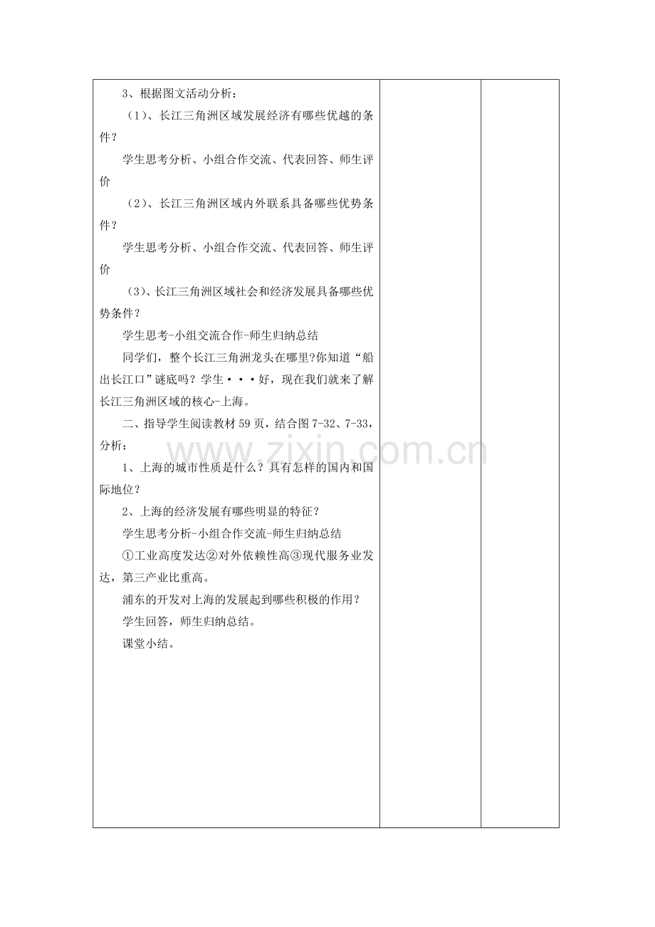 八年级地理下册 第七章 第四节 长江三角洲区域的内外联系教案 湘教版-湘教版初中八年级下册地理教案.doc_第2页