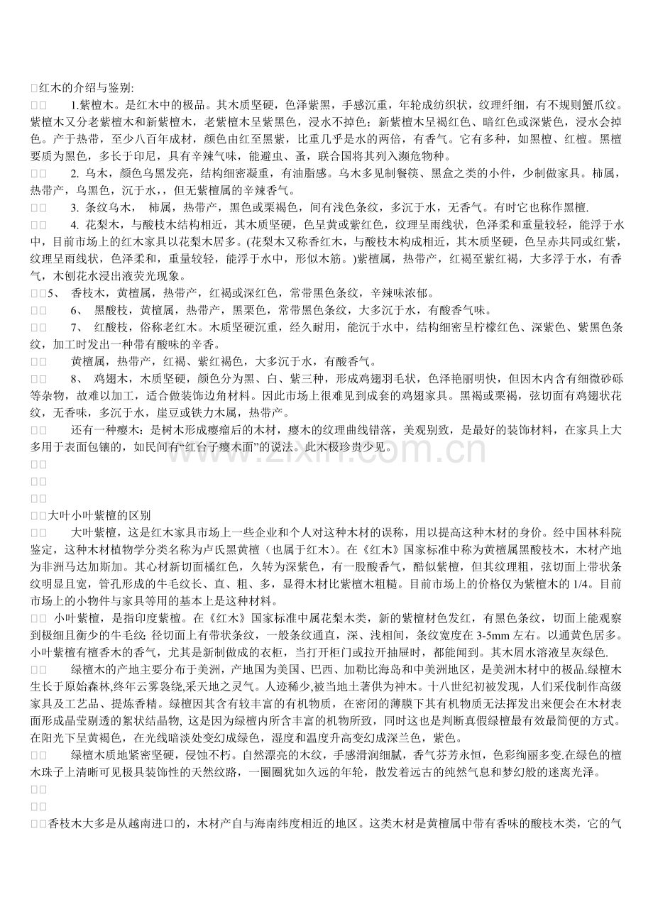 红木的介绍与鉴别.doc_第1页