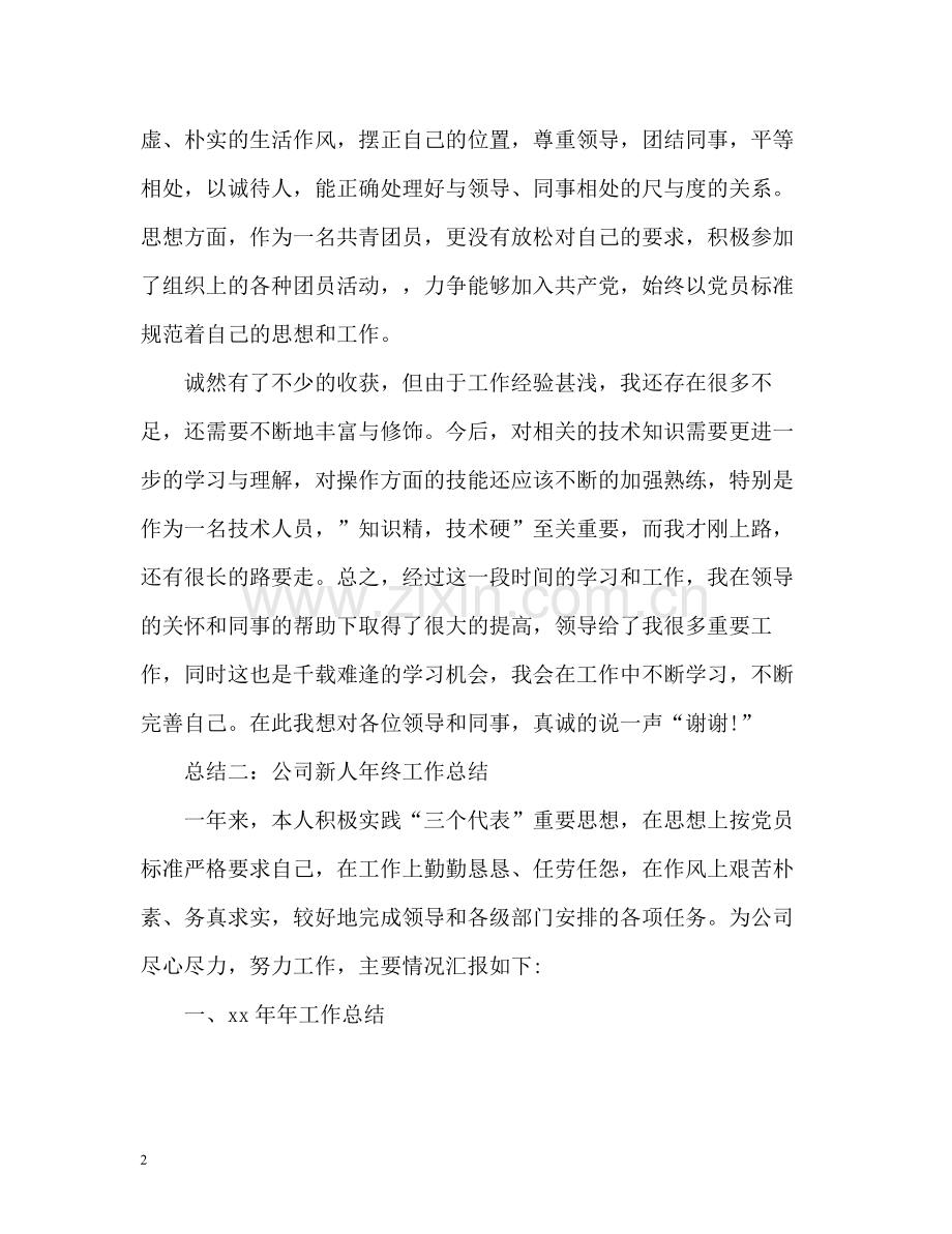 新人年终工作总结格式.docx_第2页