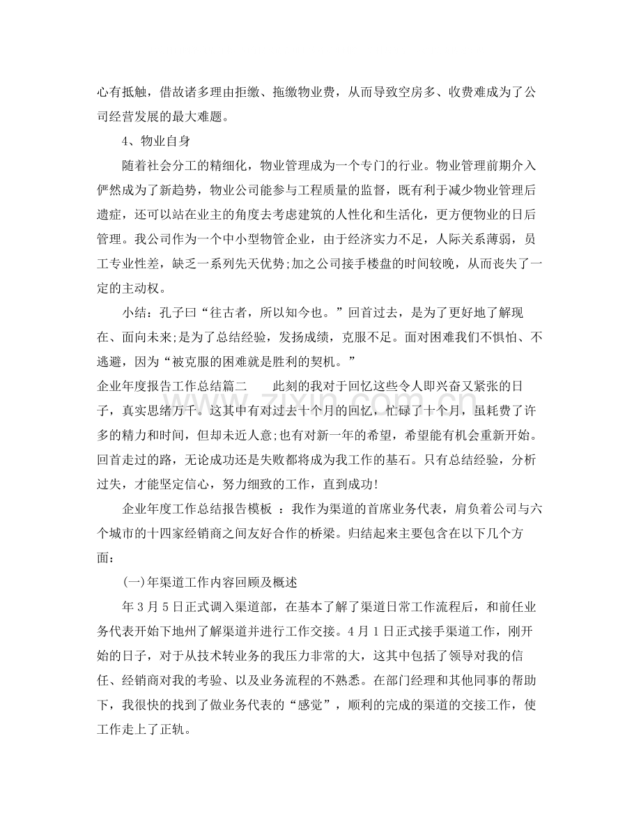 企业年度报告工作总结.docx_第2页