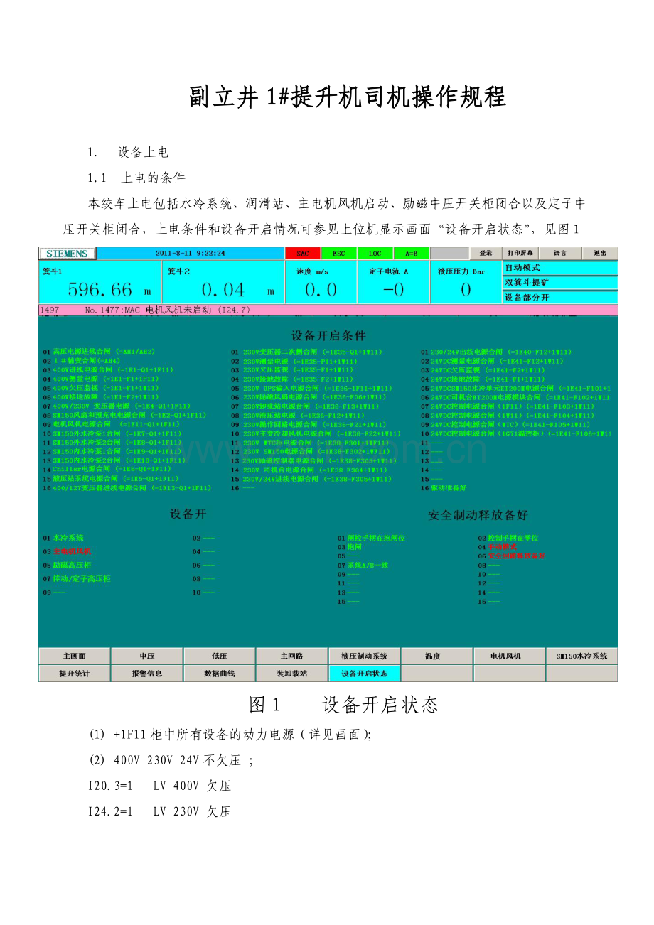 副立井1#提升机司机操作规程√.docx_第1页