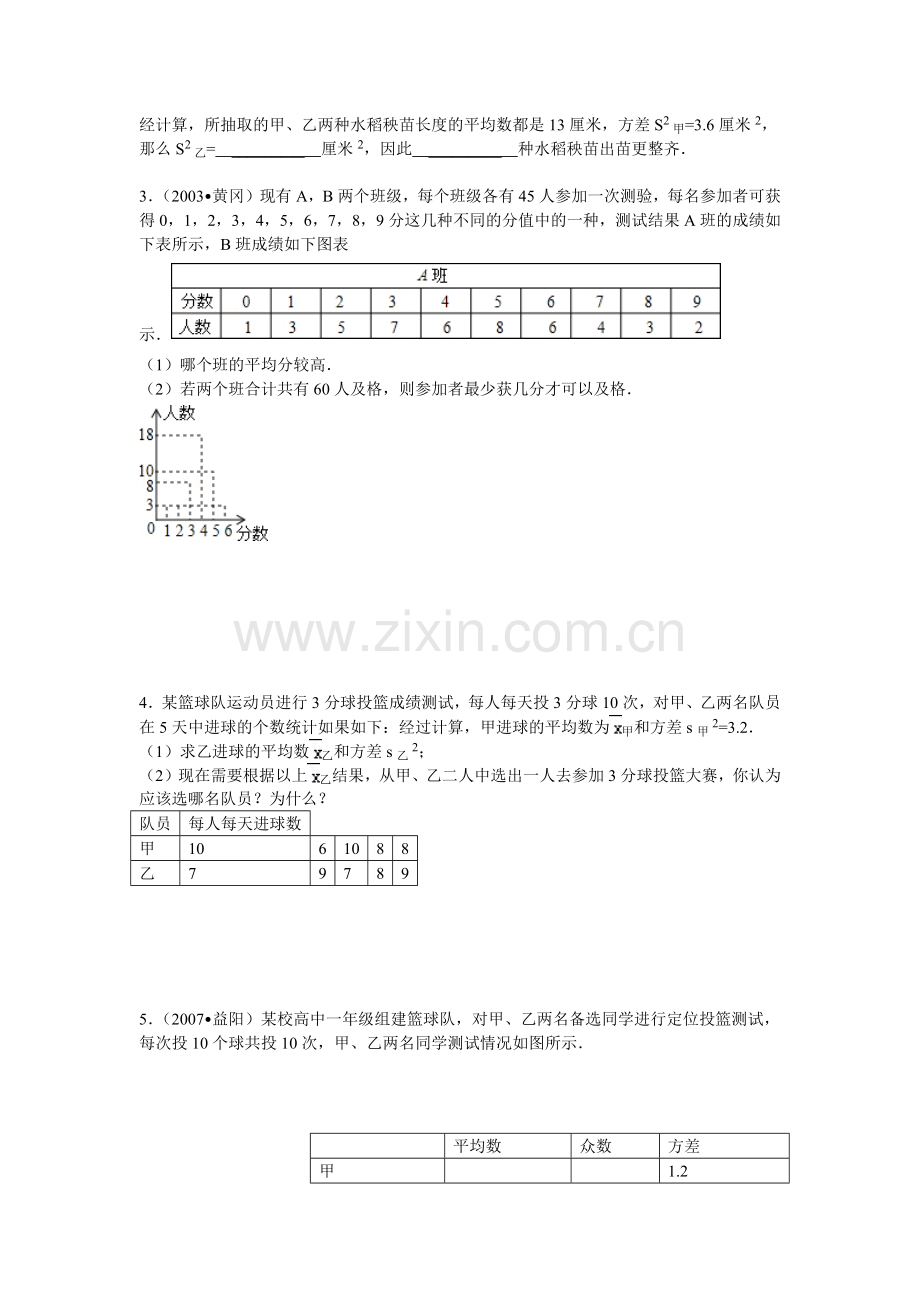 方差、标准差练习题.doc_第2页