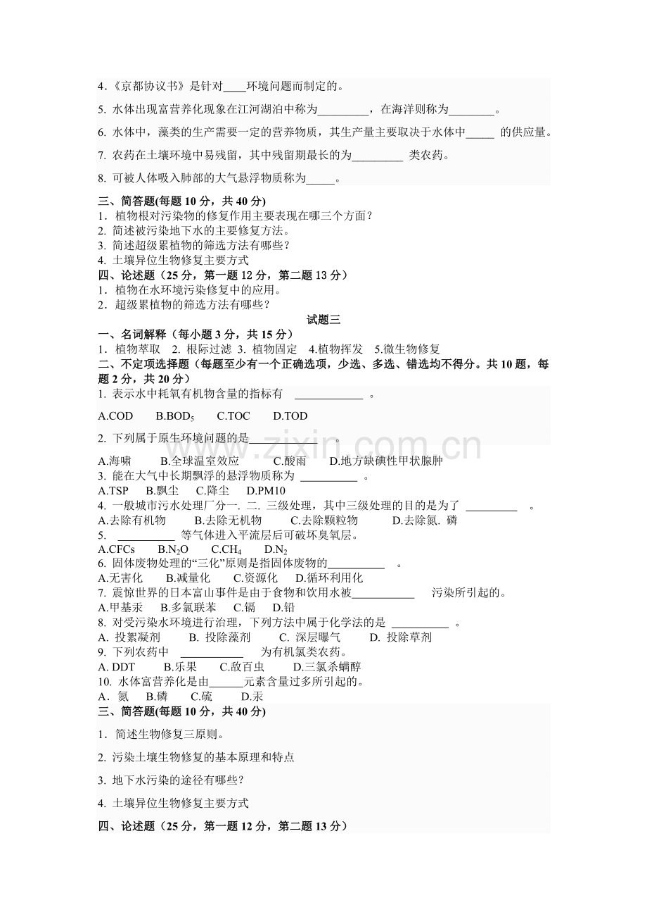 环境修复期末题库.doc_第2页