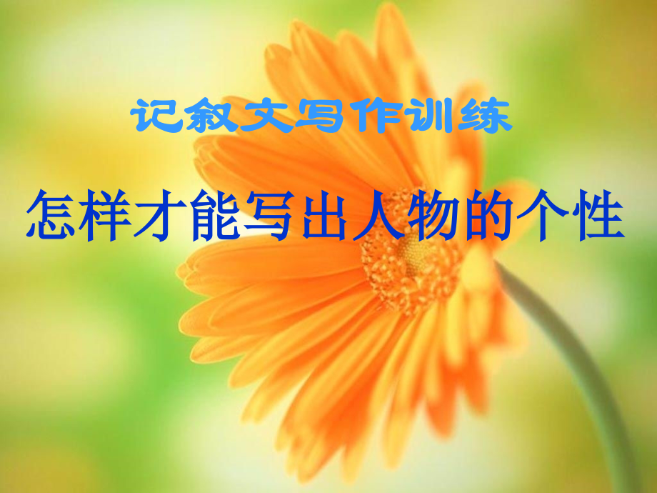 中考语文作文训练指导课件 记叙文写作之描写篇 课件.ppt_第1页