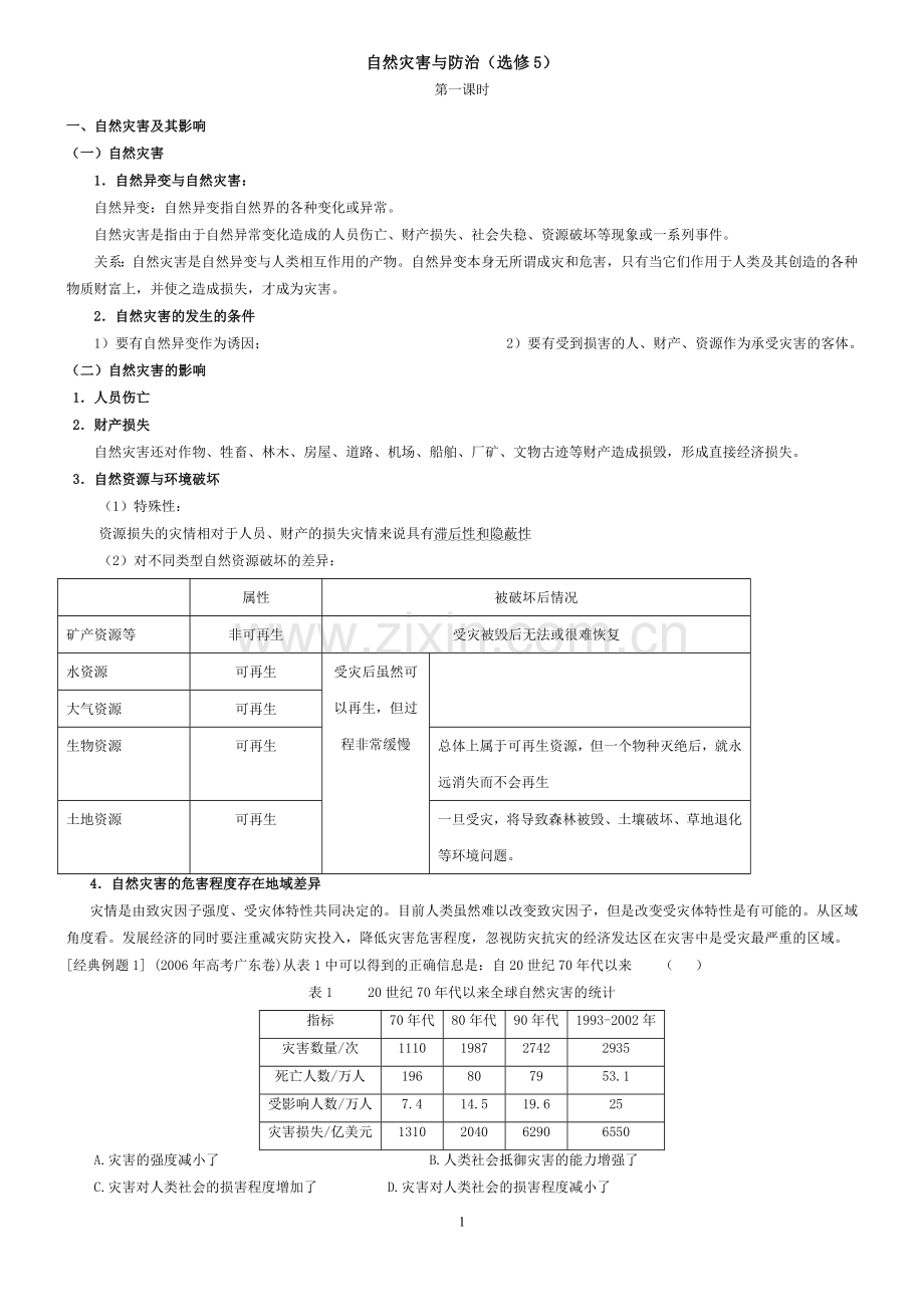 选修5自然灾害与防治.doc_第1页