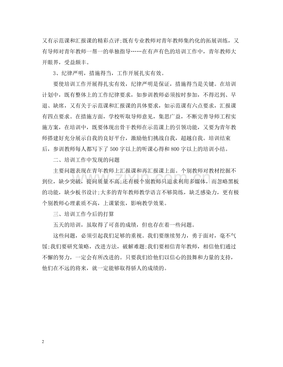 暑期青年教师培训总结.docx_第2页