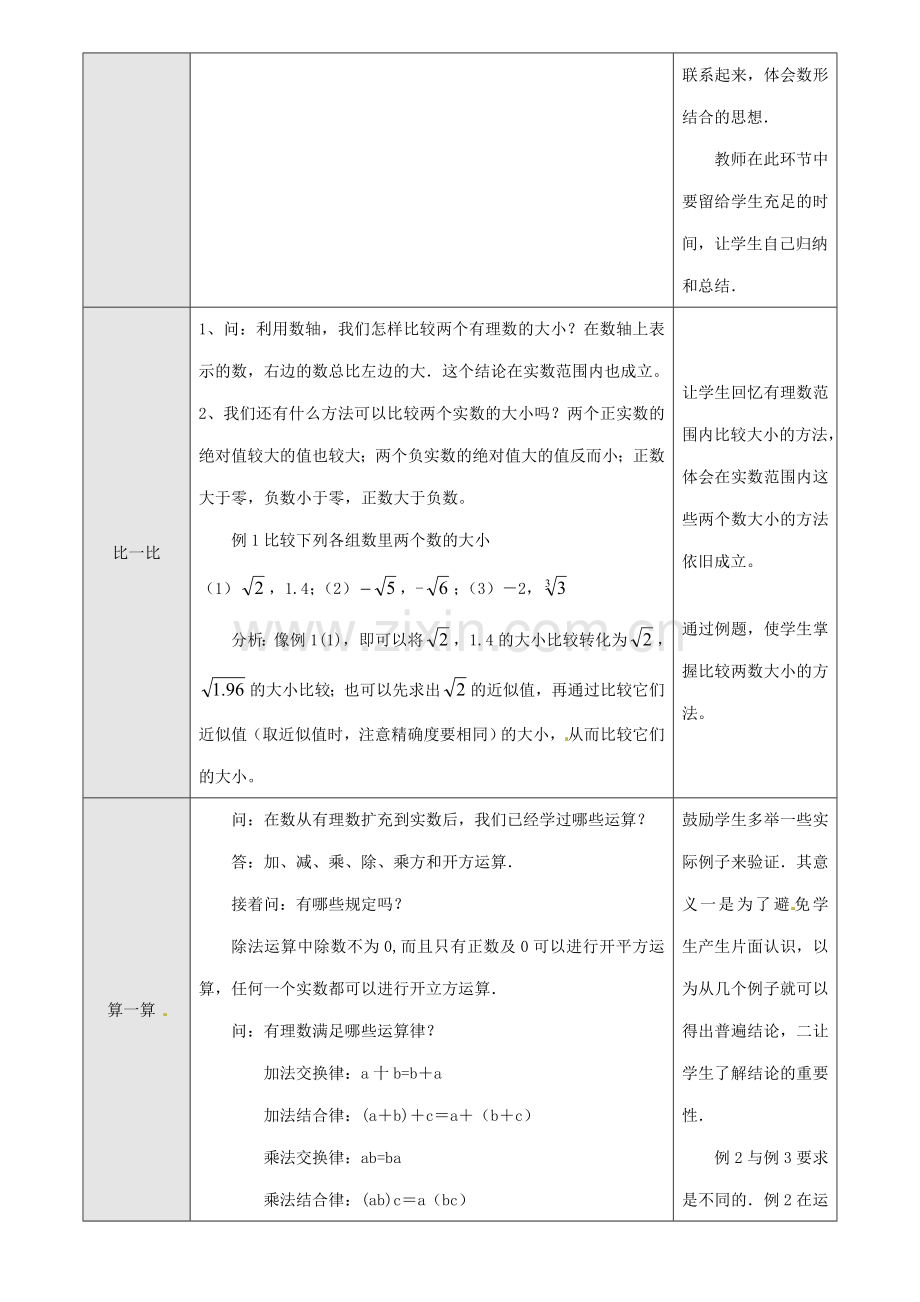 湖北省孝感市孝南区肖港初中七年级数学下册 10.3 实数教案（2） 新人教版.doc_第2页