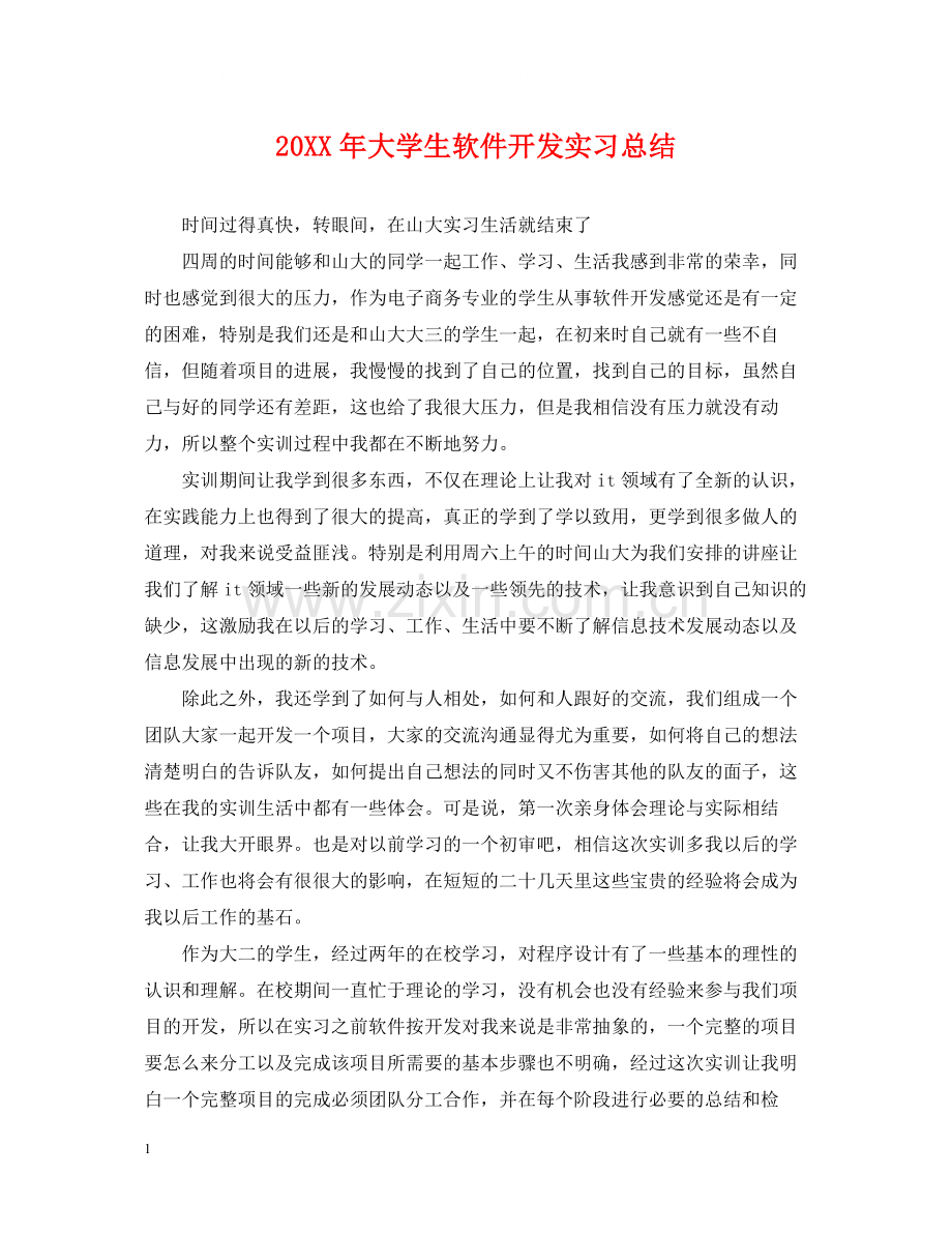 大学生软件开发实习总结.docx_第1页