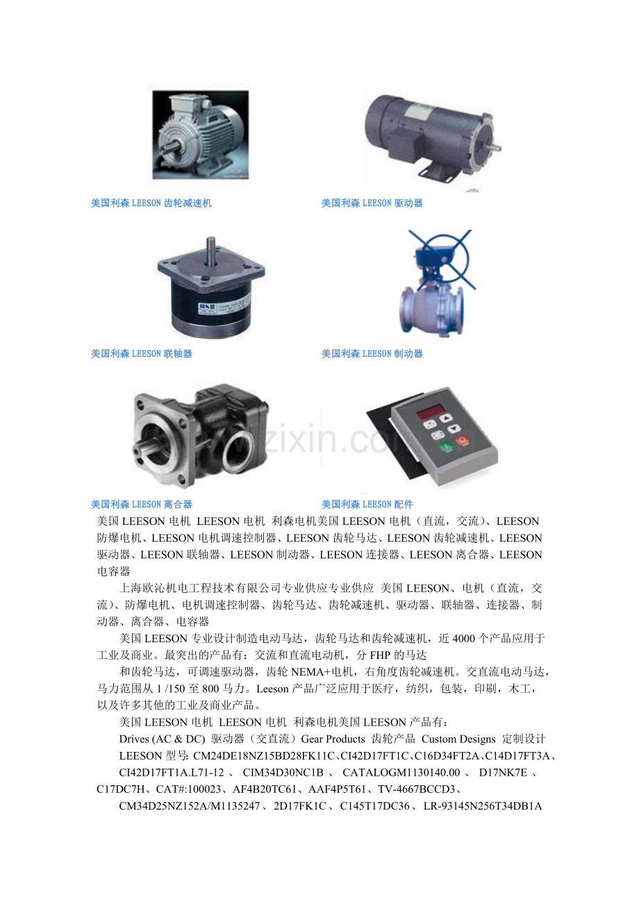 美国利森LEESON电机.doc_第2页
