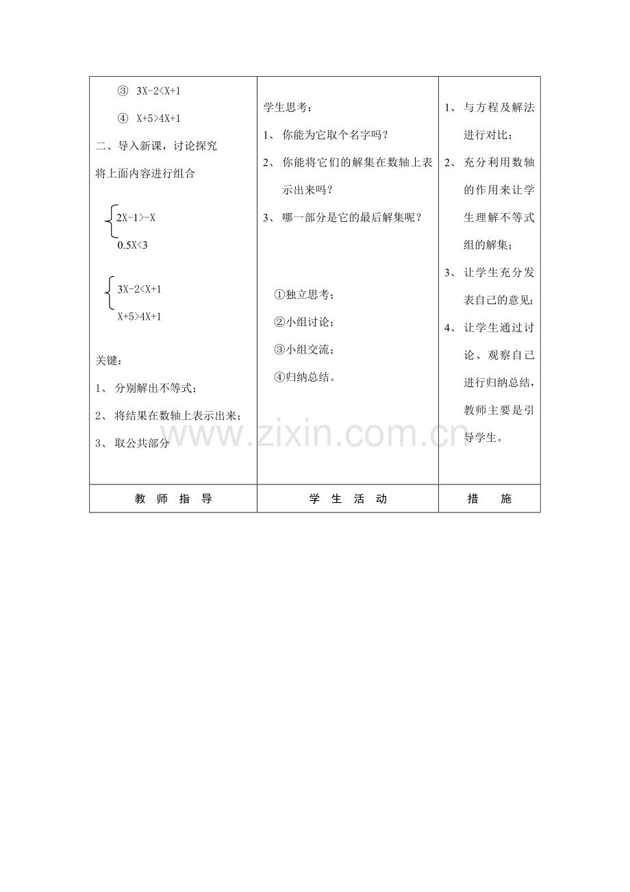 初中数学一元一次不等式教案全国通用.doc_第2页