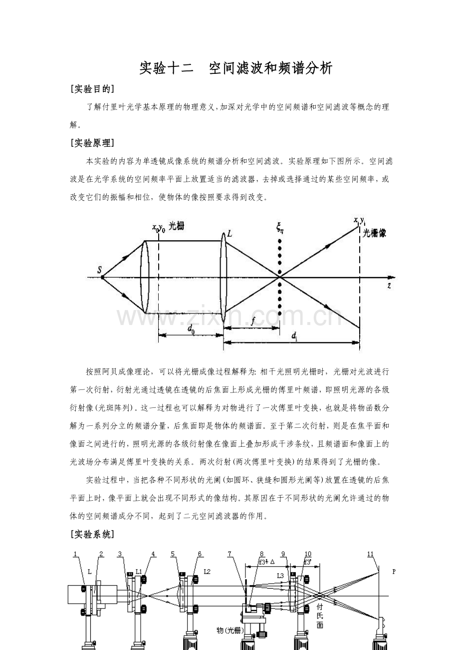 空间滤波及频谱分析.doc_第1页