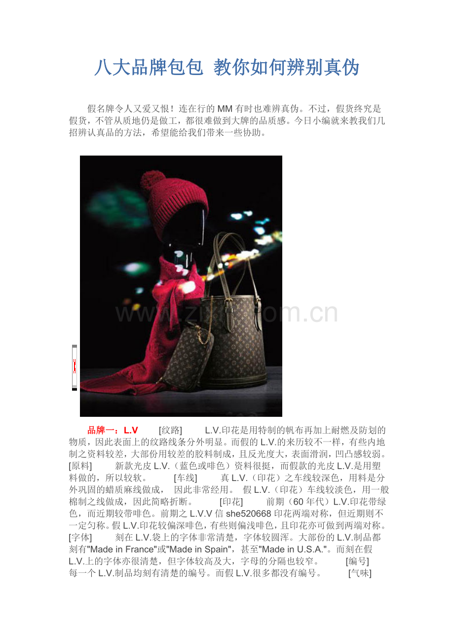 八大品牌包包 教你如何辨别真伪.doc_第1页