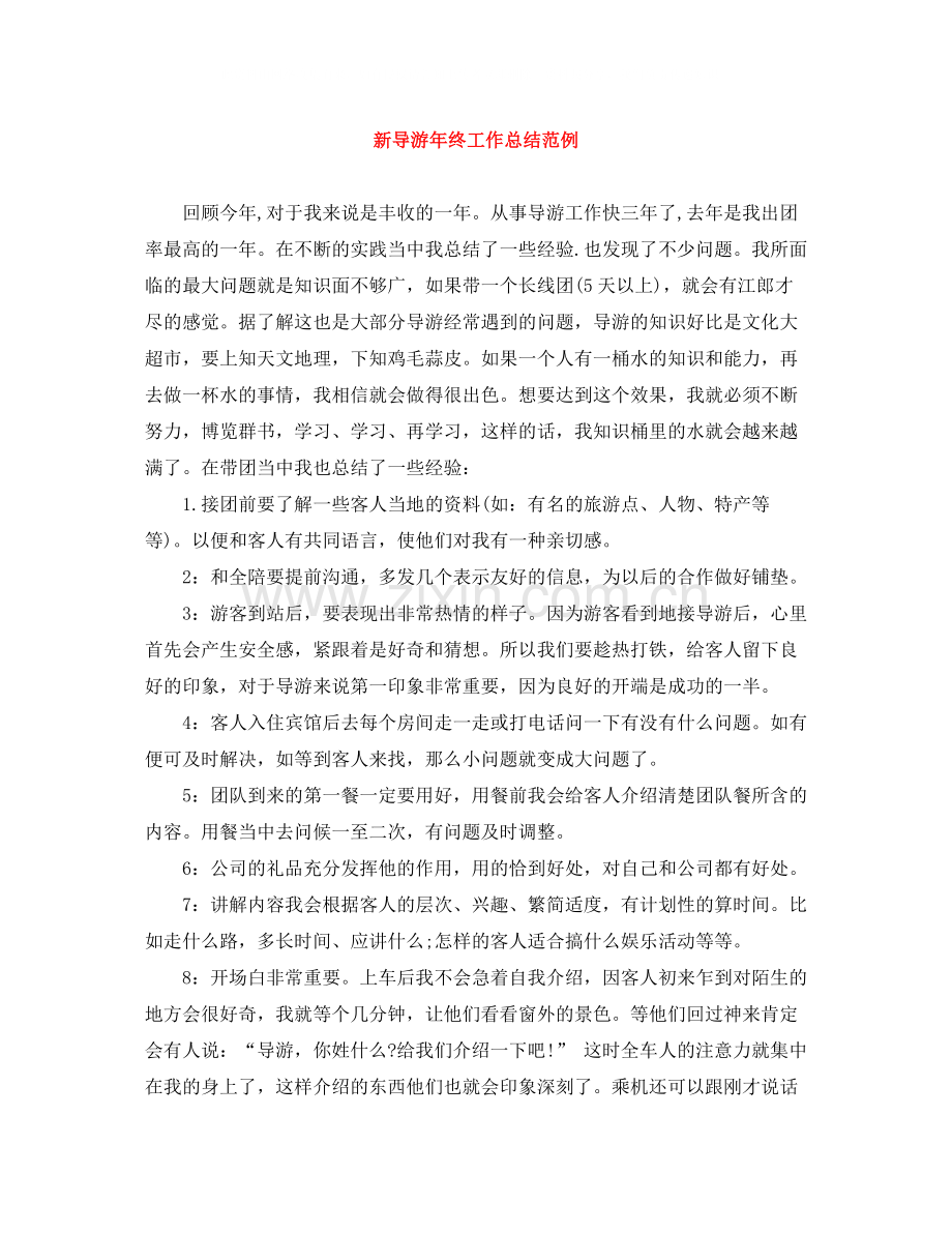 新导游年终工作总结范例.docx_第1页
