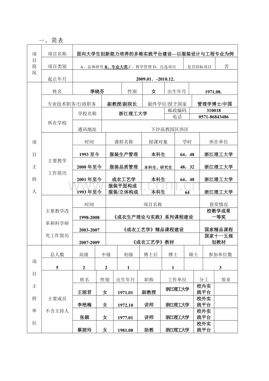 省新世纪教育教学改革课题____面向大学生创新能力培养的多维实践平台建设以服装设计与工程专业为例.doc_第2页