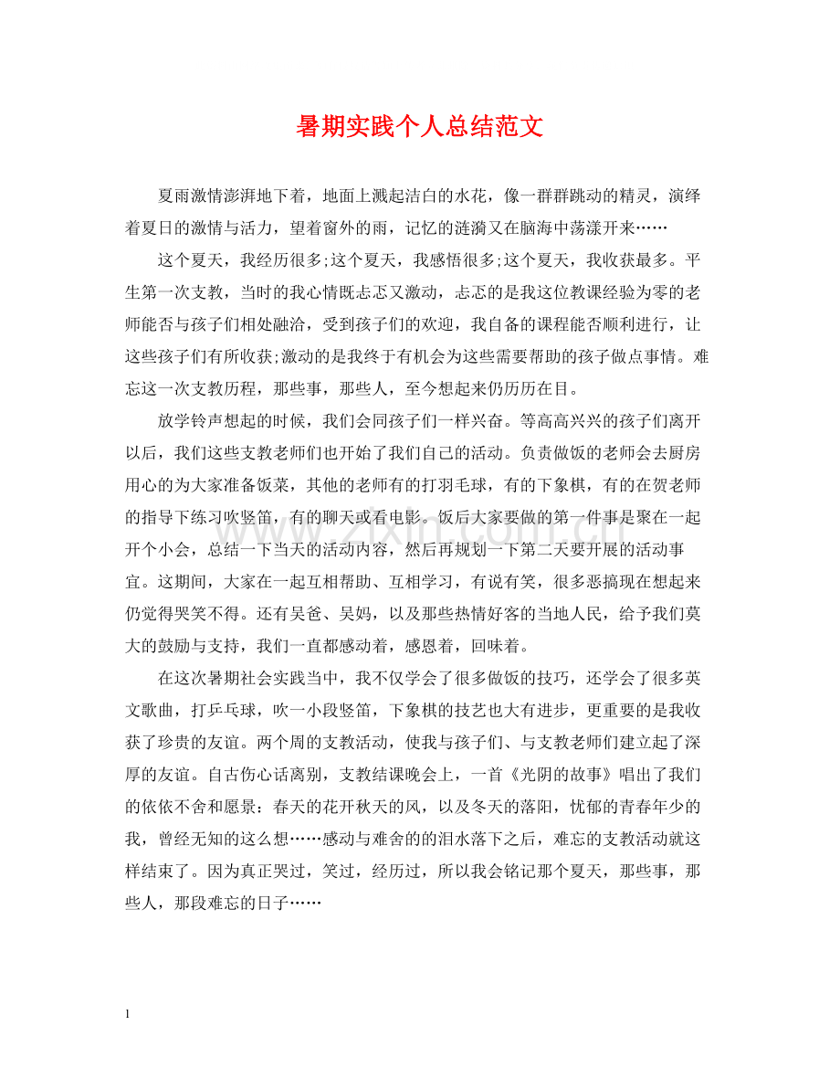 暑期实践个人总结范文.docx_第1页