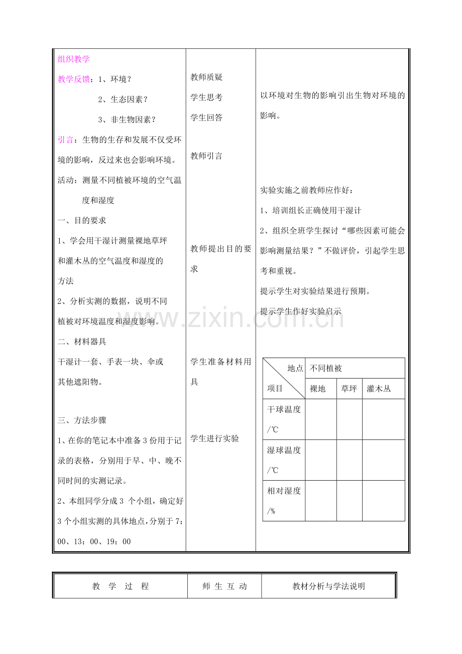 七年级生物上册 1.1.2生物与环境的相互影响教案(二) 北师大版.doc_第2页