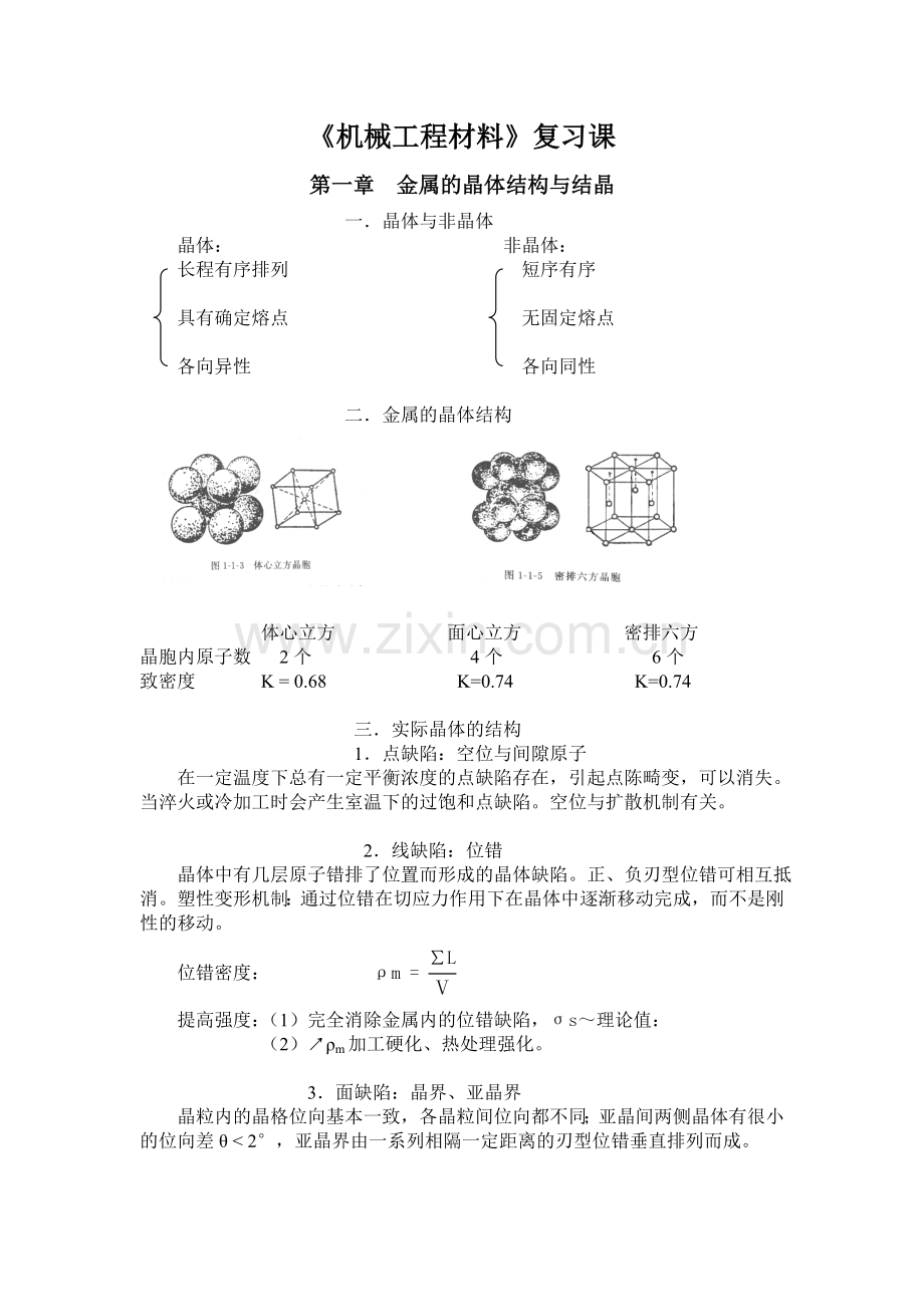 《机械工程材料》复习课.doc_第1页