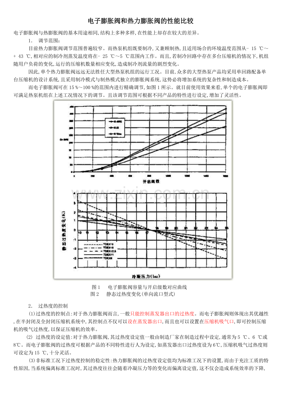 电子膨胀阀和热力膨胀阀的性能比较.doc_第1页