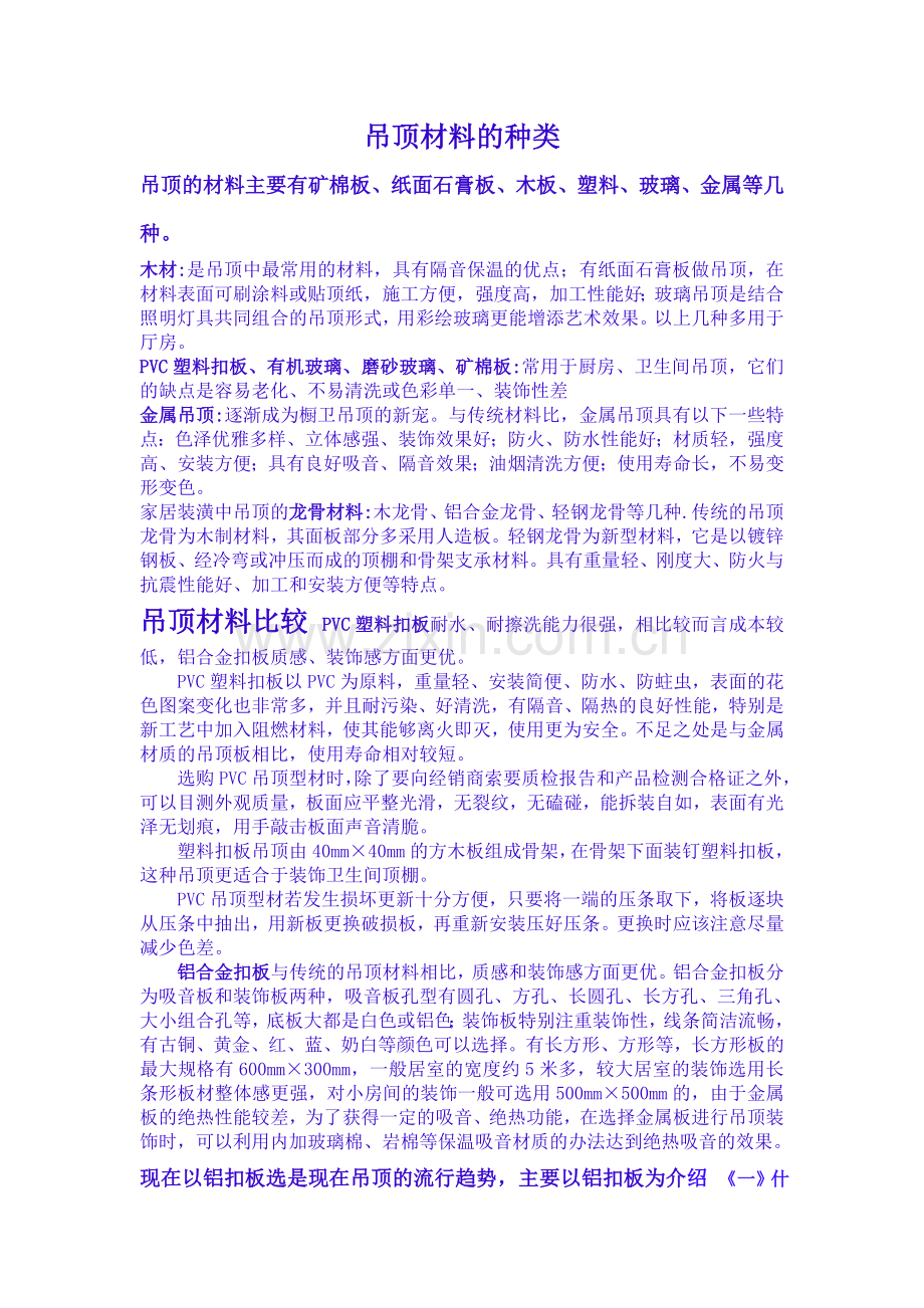 吊顶材料的种类.doc_第1页