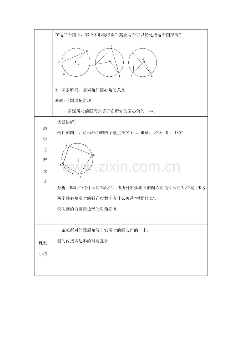 浙江省绍兴县杨汛桥镇中学九年级数学上册 3.4《圆周角(1)》教案 浙教版.doc_第2页