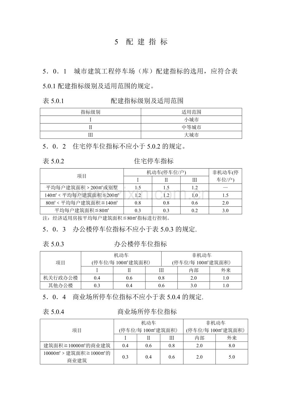 停车场设计配件指标.doc_第1页