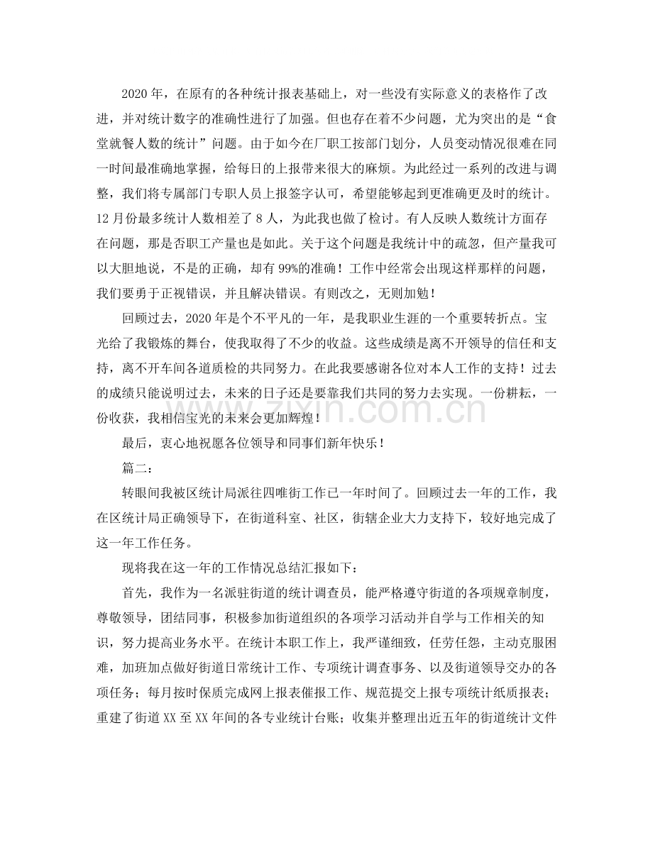 统计人员个人工作总结三篇.docx_第2页