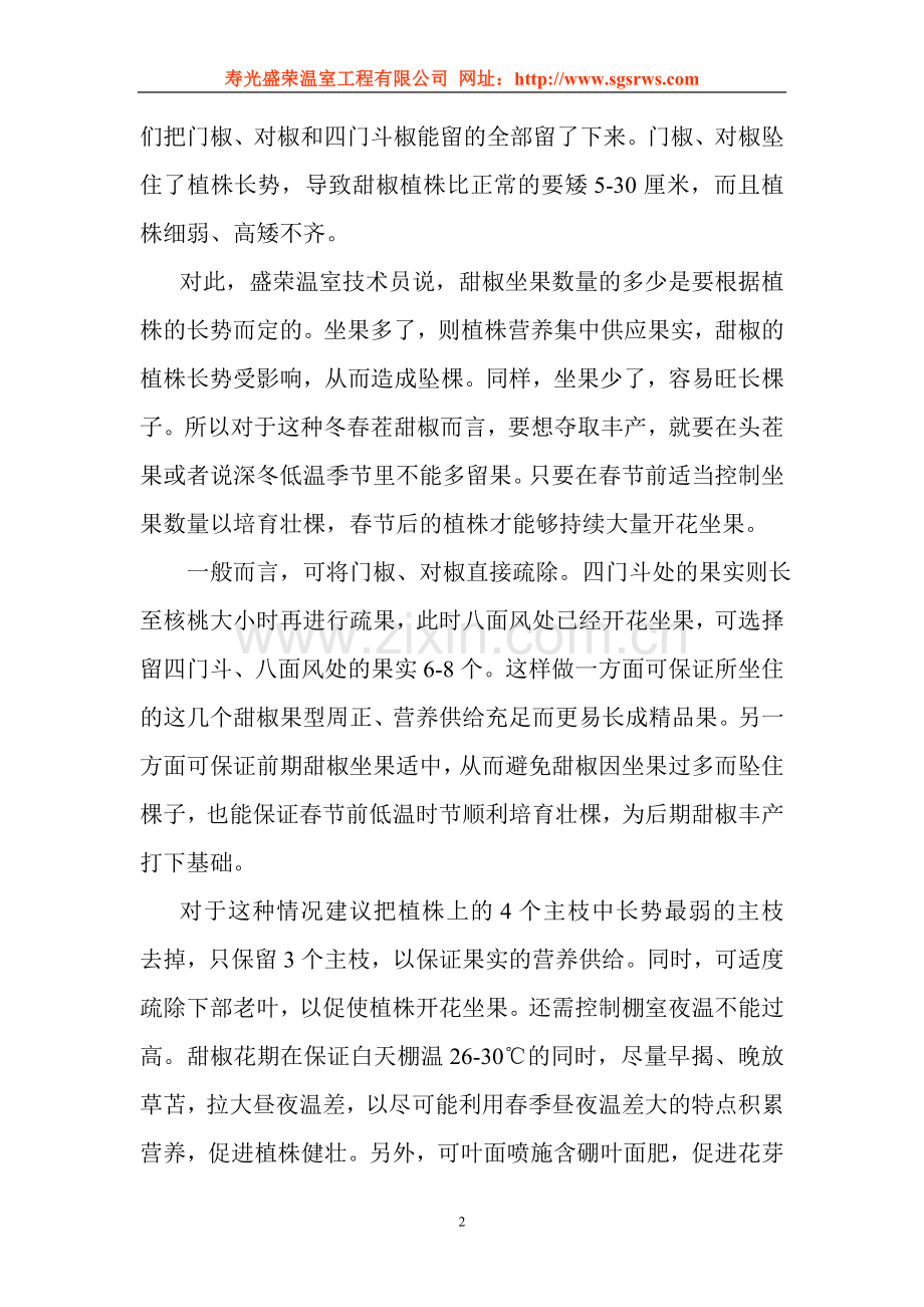 盛荣温室 蔬菜大棚建设技术资料.doc_第2页