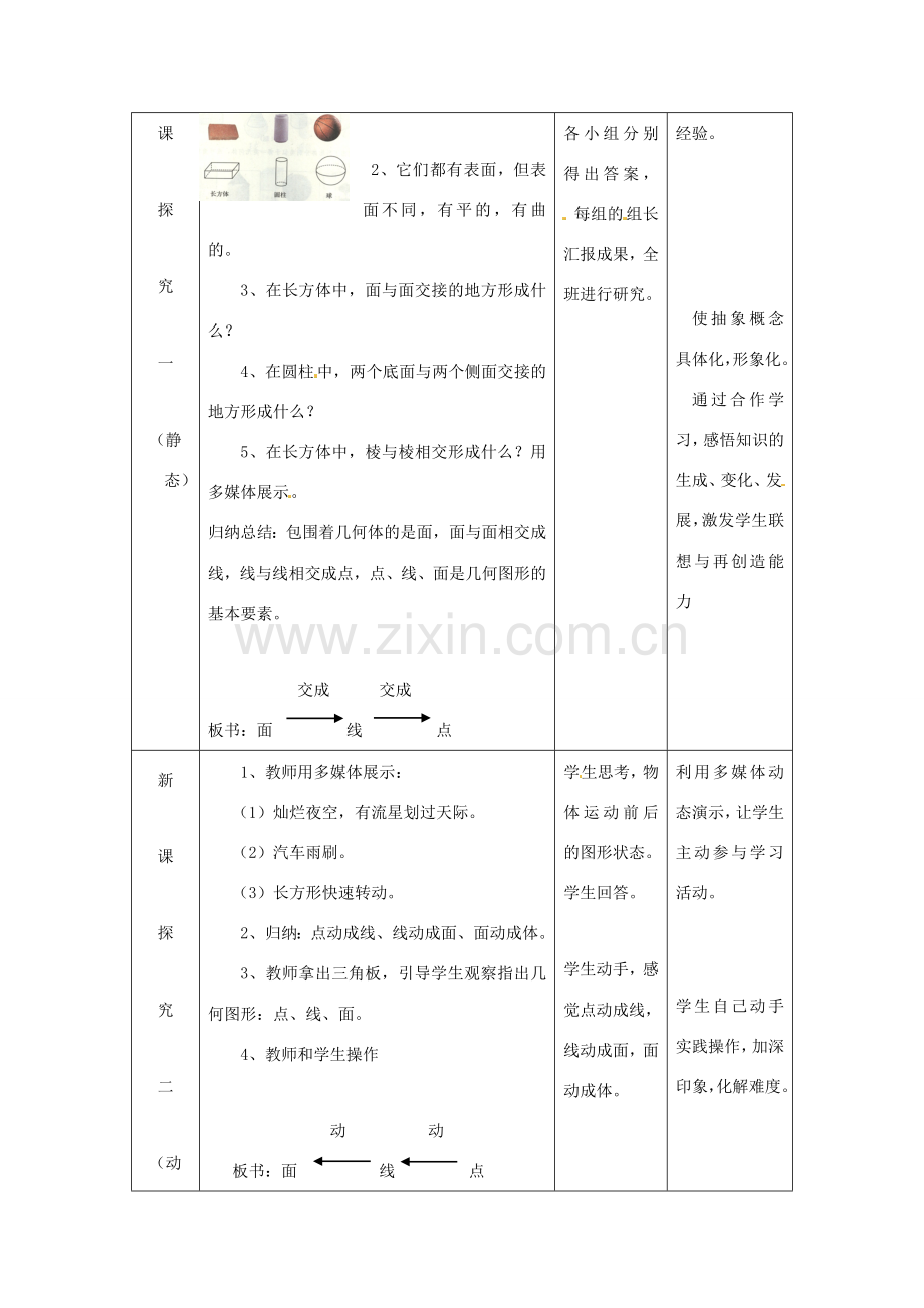 七年级数学上册 1.2图形中的点、线、面教案 冀教版.doc_第2页