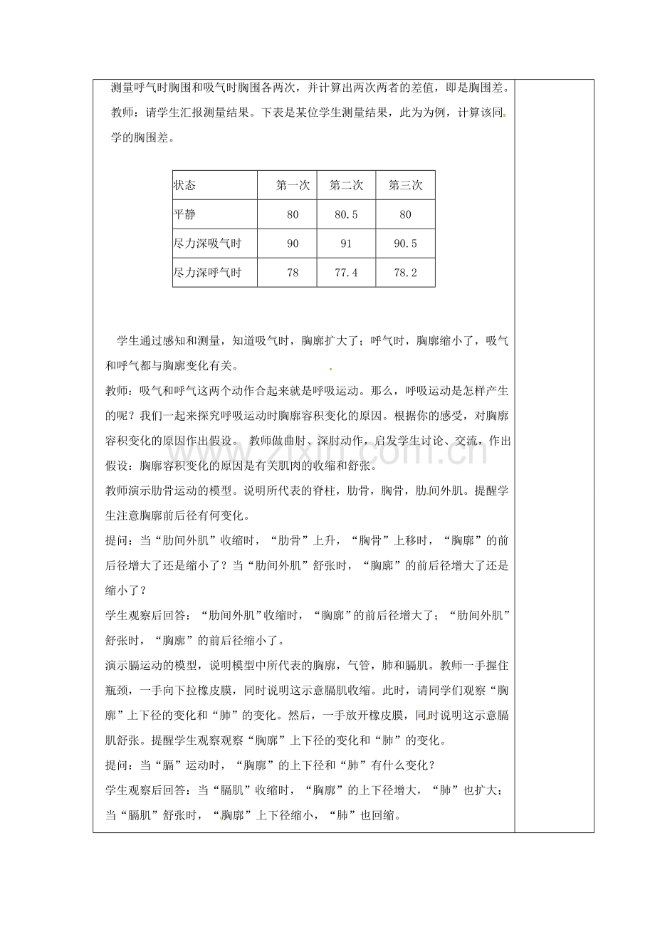 山东省淄博市七年级生物下册 4.3.2 发生在肺内的气体交换教案1 新人教版-新人教版初中七年级下册生物教案.doc_第2页