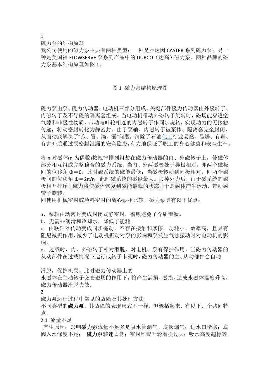 磁力泵运行总结.doc_第1页