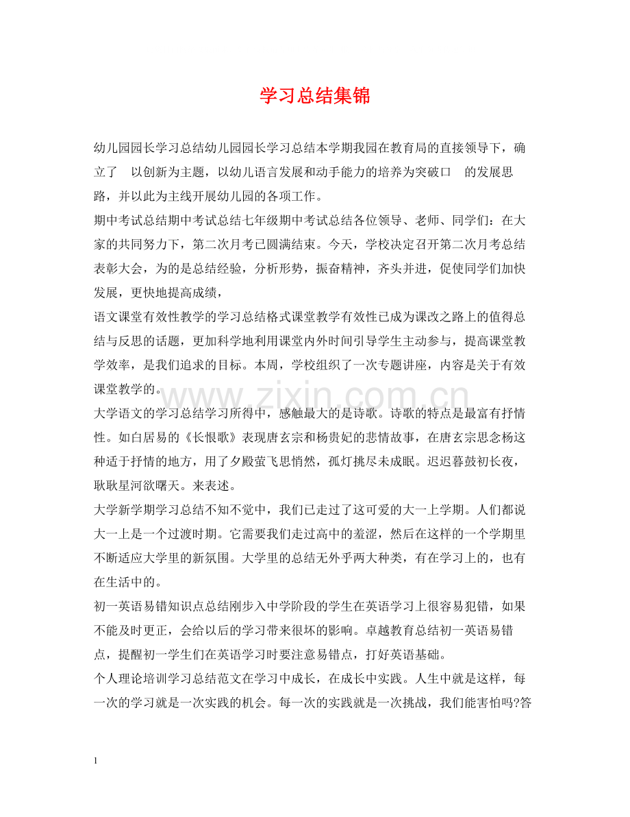学习总结集锦.docx_第1页