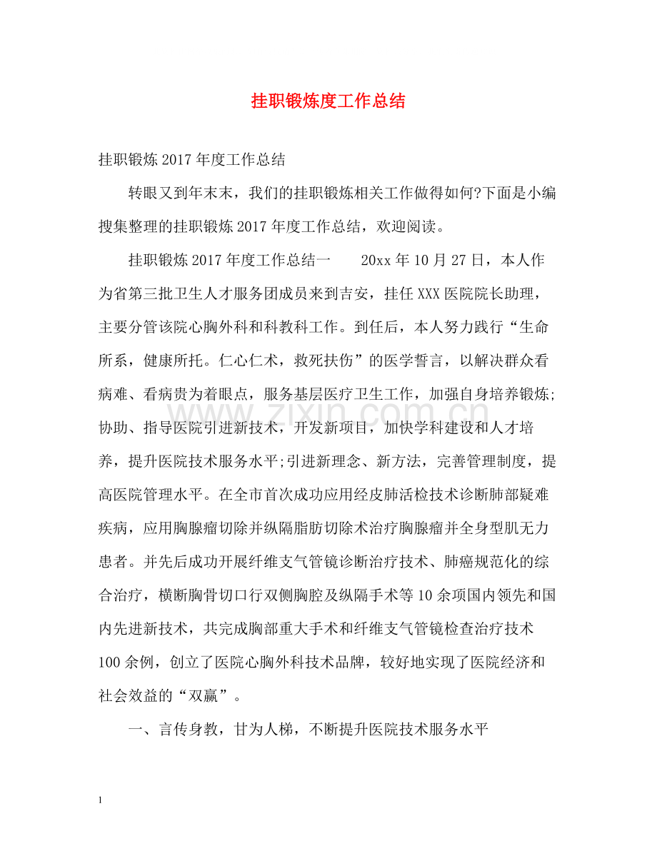 挂职锻炼度工作总结2.docx_第1页